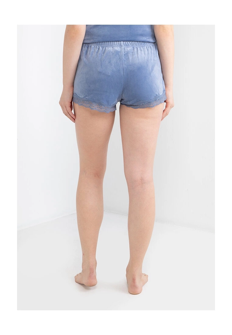 Hunkemoller Velour Scallop Lace Shorts - Image 2