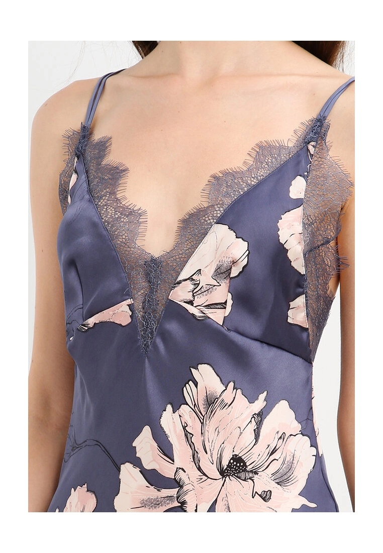 Hunkemoller Sd Satin Lily Bloom Sleepwear Mini Dress - Image 3