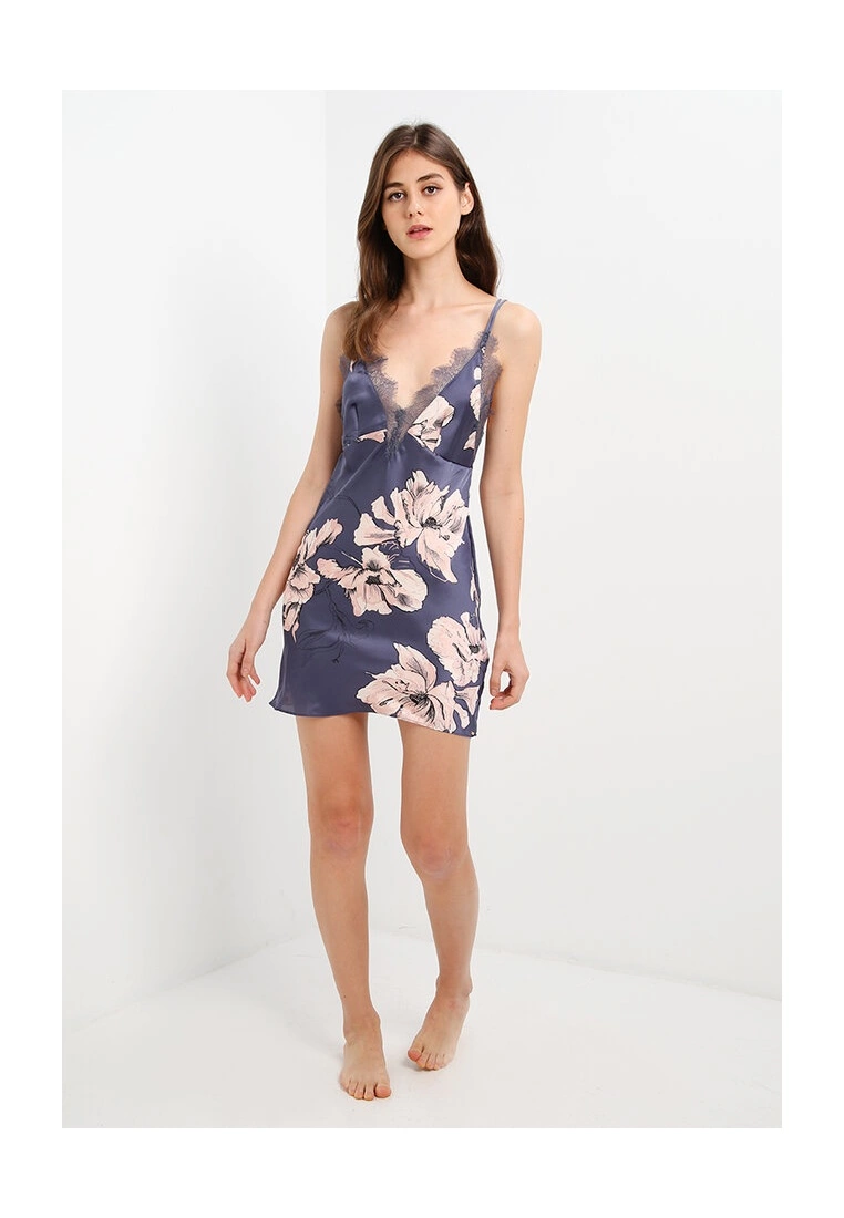 Hunkemoller Sd Satin Lily Bloom Sleepwear Mini Dress - Image 4