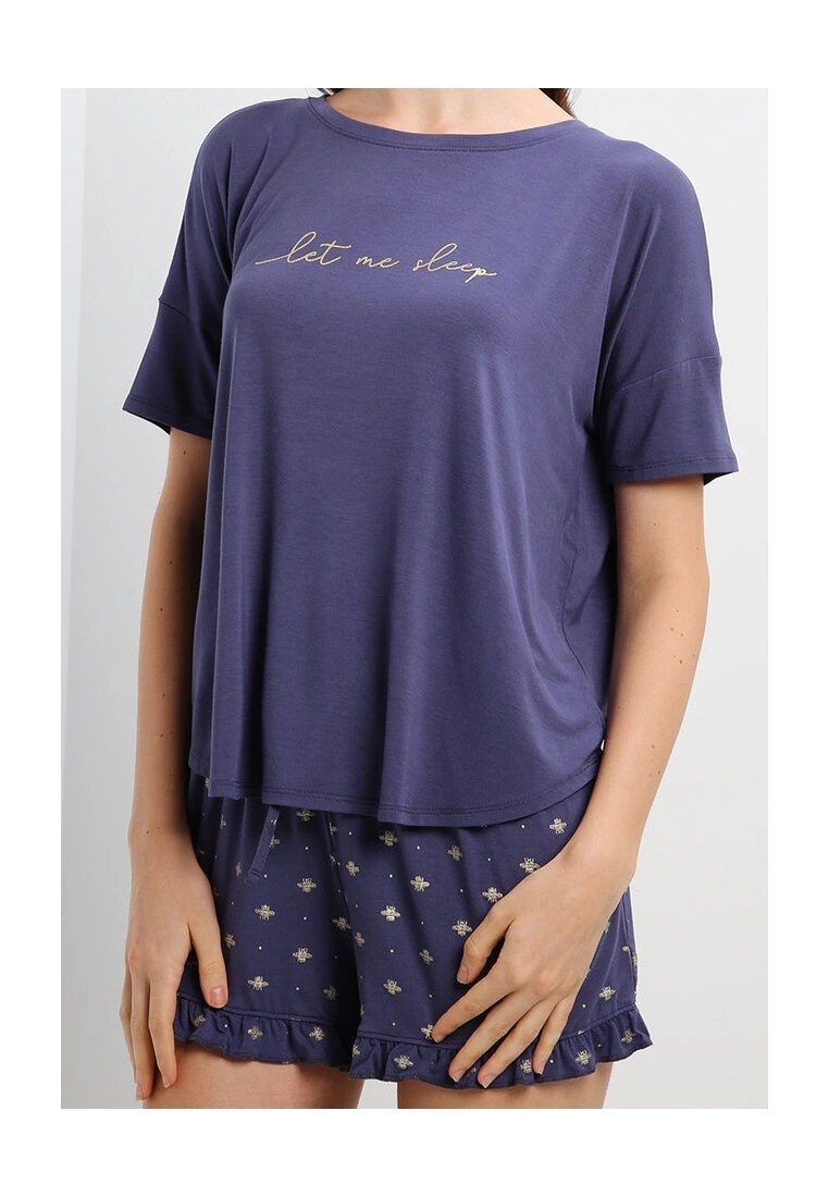 Hunkemoller Short Loose Fit Bee Pyjama Set - Image 3