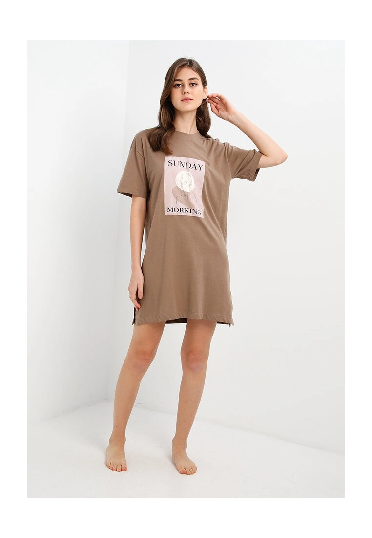 Hunkemoller Round Neck Caps Sunday Morning Nightie - Image 4