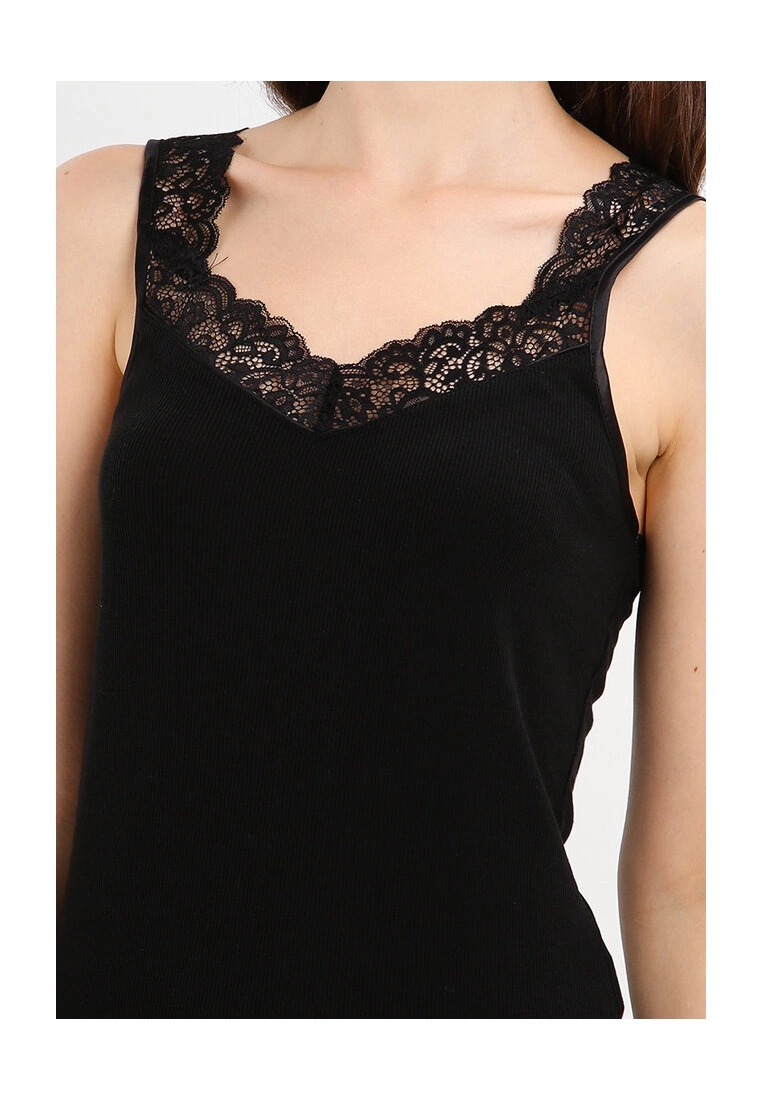 Hunkemoller Rib Lace Sleepwear Singlet - Image 3
