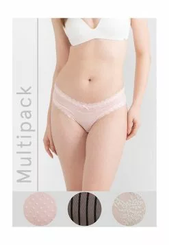 Hunkemoller 3-Pack V-Shape Brazilian Stripe Mesh Panties