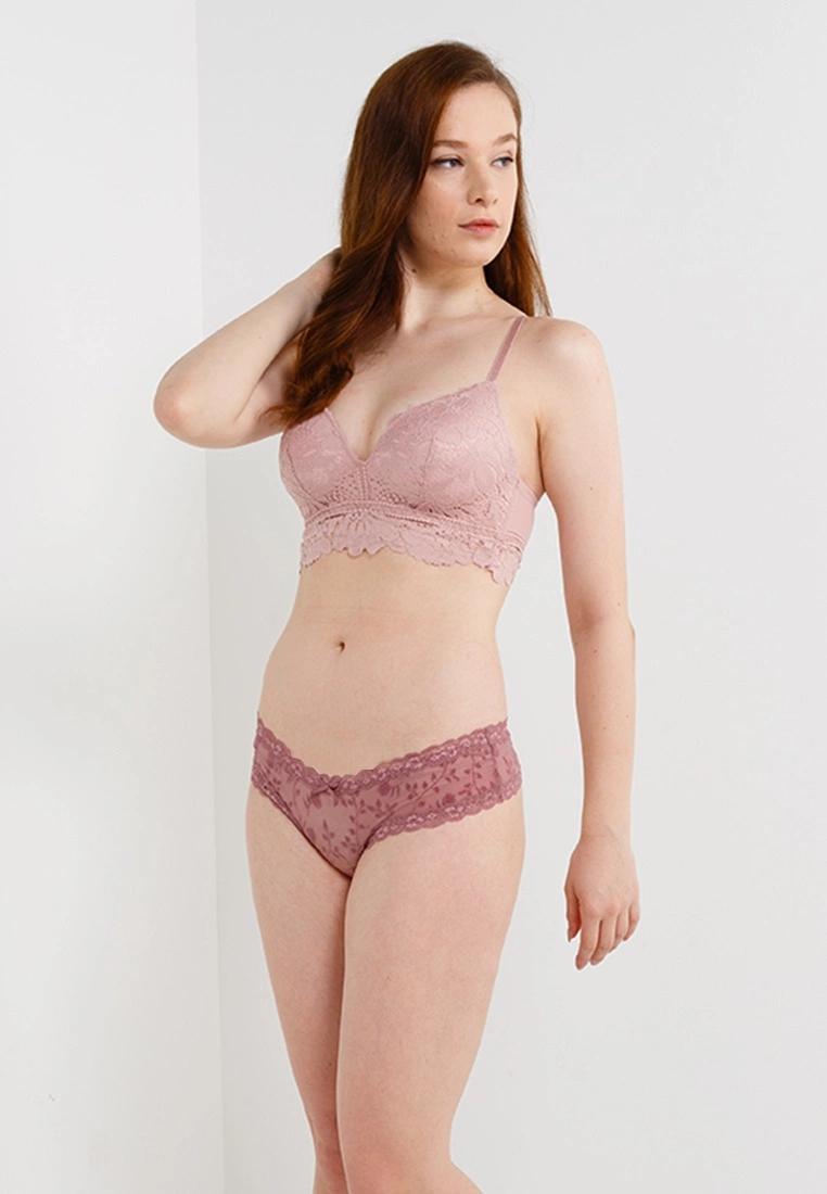 Hunkemoller Shiloh Padded Longline Non-Underwired Bra - Image 4