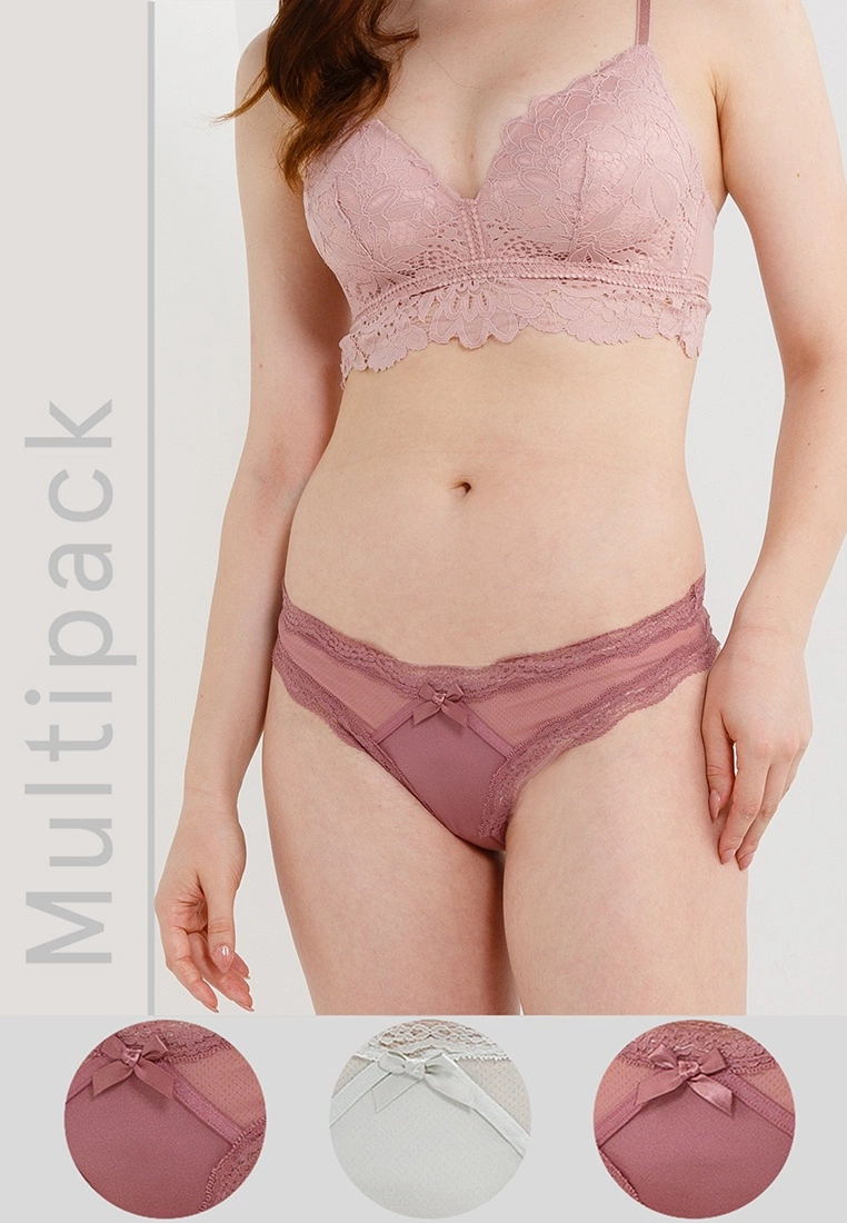 Hunkemoller 3 Packs Ember Brasilian Panties