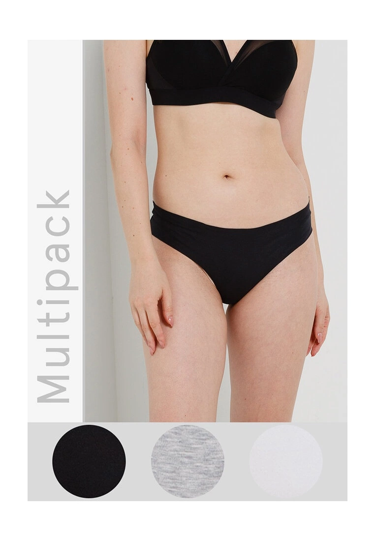 Hunkemoller 3-Pack Invisible Brazilian Cotton Briefs