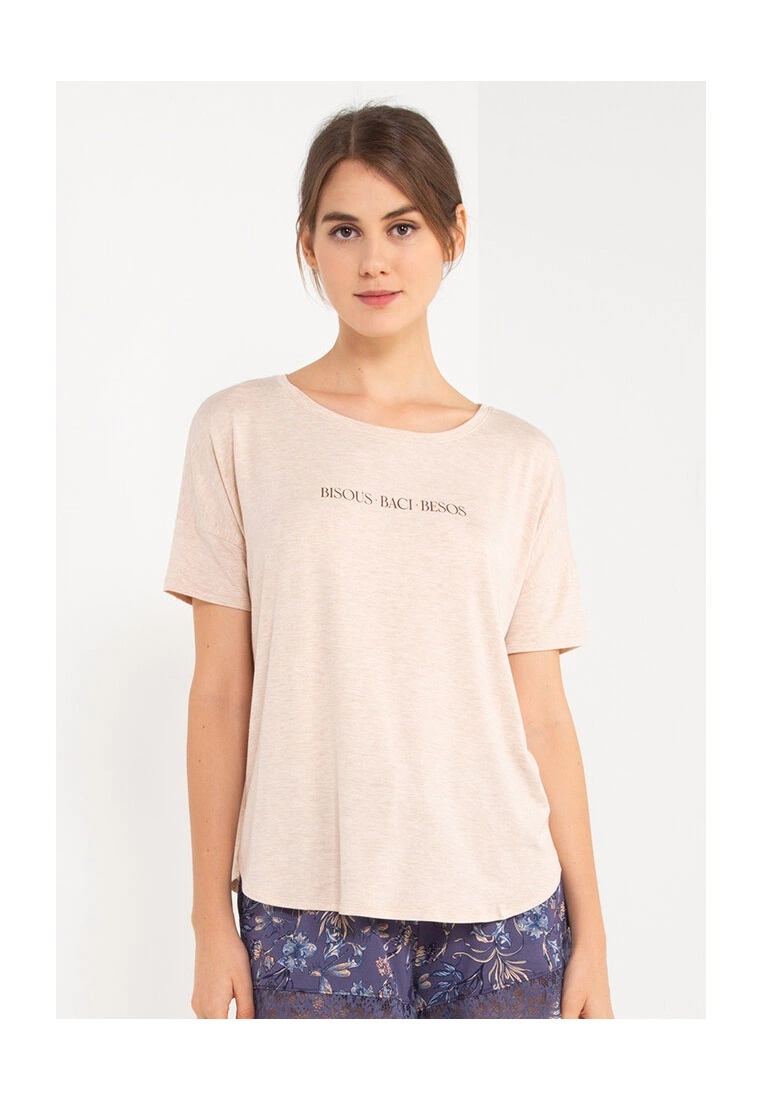 Hunkemoller Loose-Fitting Short-Sleeved Pyjama Top