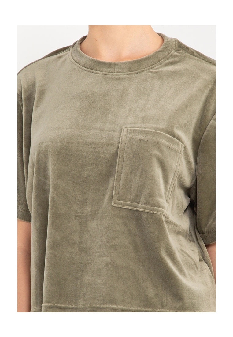 Hunkemoller Pocket Velour Tee - Image 3