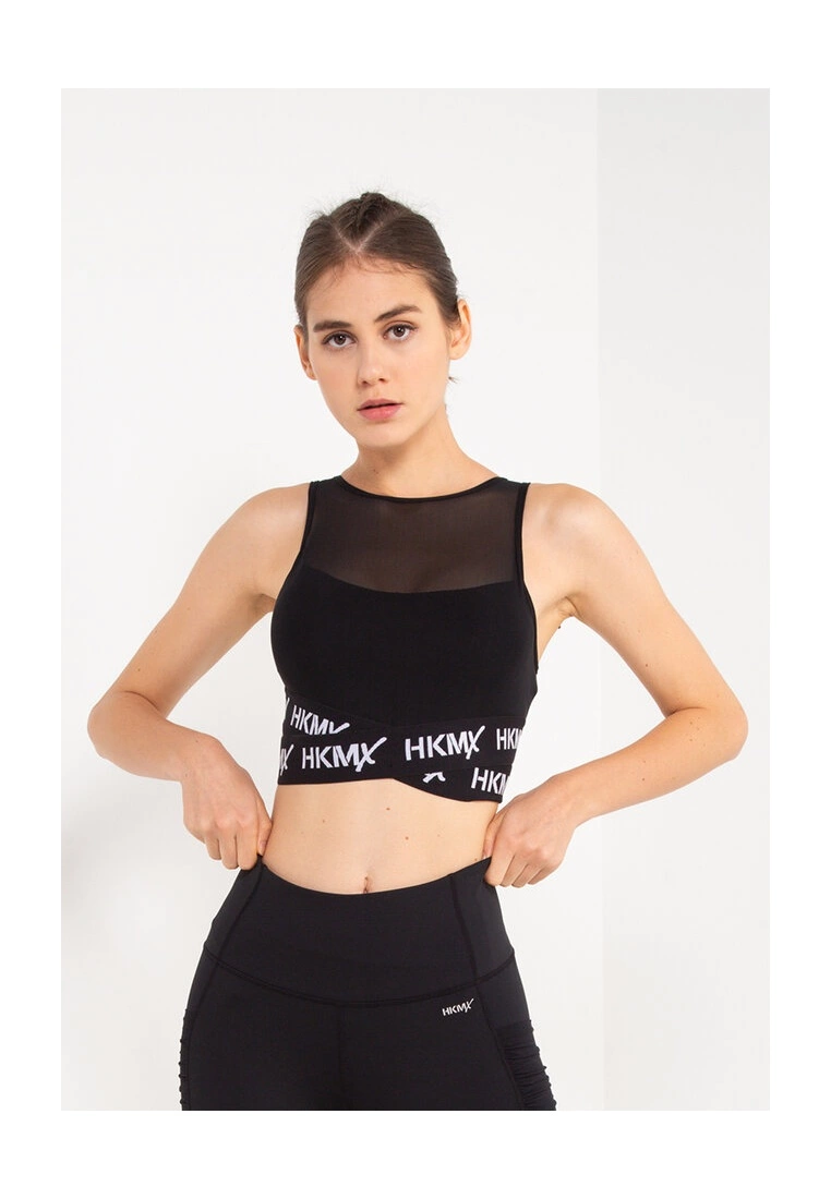 Hunkemoller HKMX Crossed Hem Logo Level 1 Sports Bra